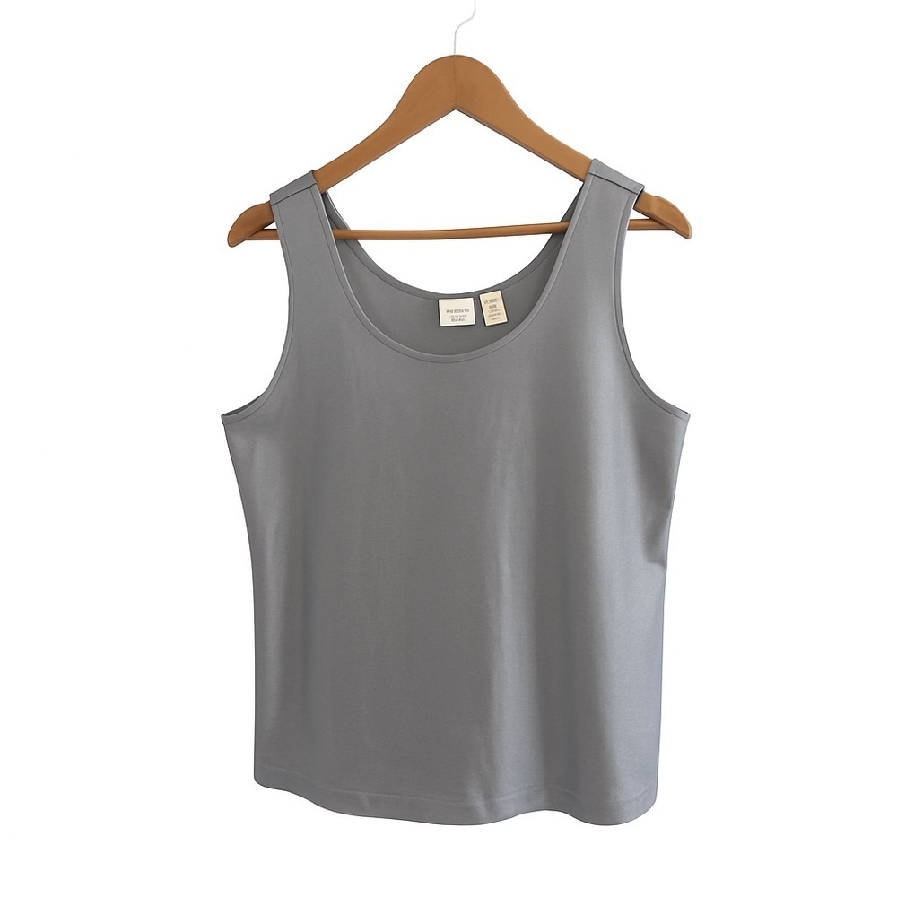 Chico’s Metallic Silver Tank Top Size 2 (L)
